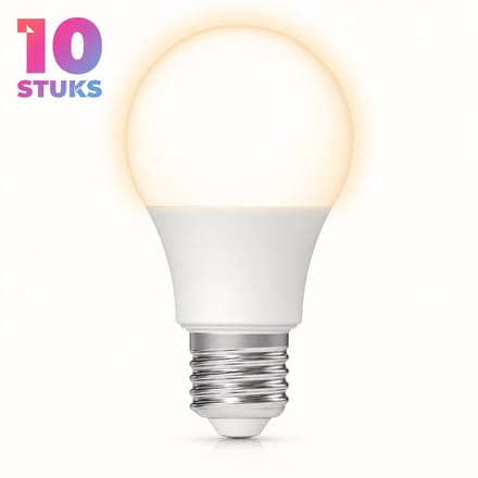 10x Peertje Led-lamp E27 - 5W - Daglicht (6500K) - 470 lm - 15 jaar - Niet Dimbaar