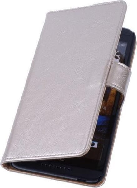 PU Leder Goud HTC Desire 816 Book/Wallet Case/Cover Hoesjes