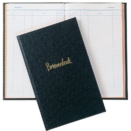 Register correspondentieboek Djois Atlanta klassiek zwart