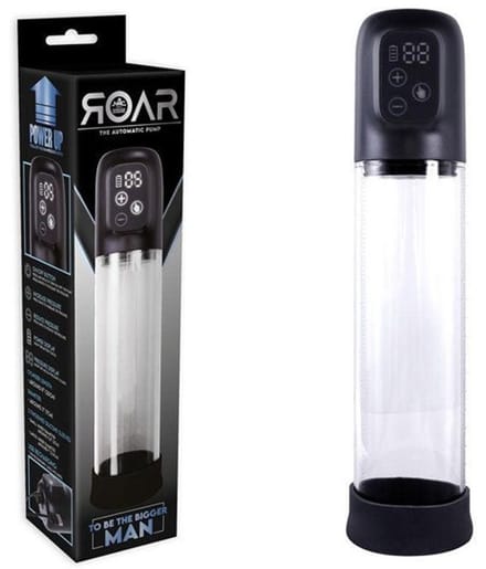 Roar - Transparante 20 cm USB oplaadbare penispomp