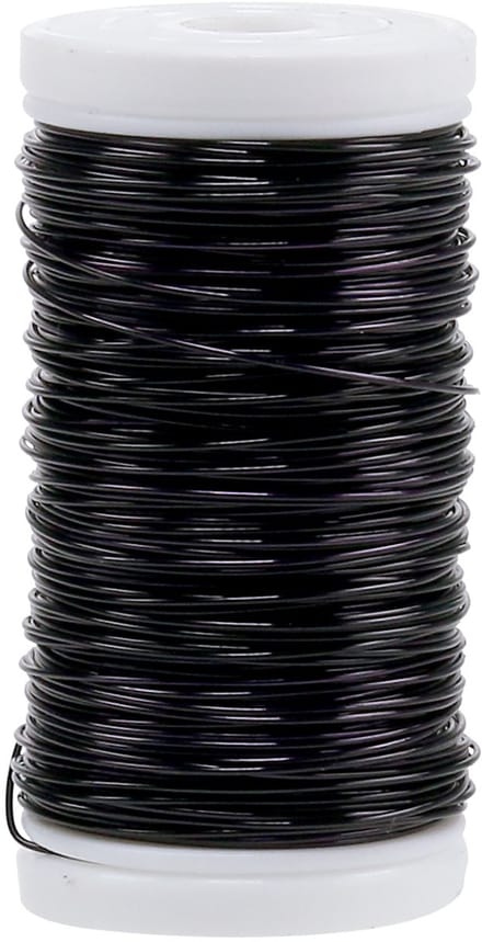 Decoratief geëmailleerd draad, zwart, Ø0,50 mm, 50 m, 100 g