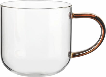 Asa Coppa Glass beker met handvat 0.4L bruin