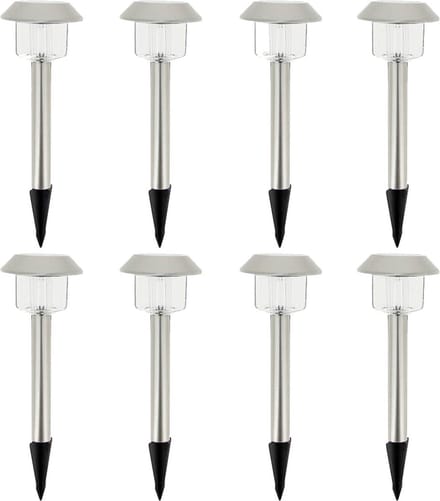 Set van 8 plantbare bakens op zonne-energie H39CM ALESIA