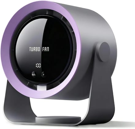 Tafelventilator - Handventilator - Mini Ventilator - Tafelventilator Oplaadbaar - Usb-Bureauventilator Met Led-Display - 5 Instelbare Snelheden - Voor Slaapkamer, Kantoor, Studentenkamer