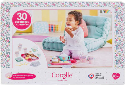 Babypop accessoires - COROLLE - Mijn thee- en snackset - 30 accessoires - vanaf 18 maanden