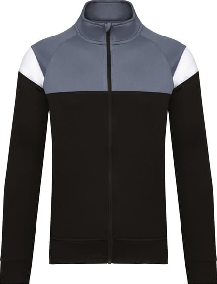 PROACT® Uniseks trainingsjasje met rits PA390 - Black / sporty grey - M