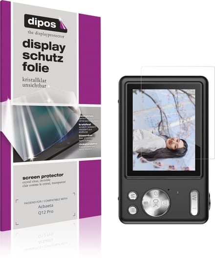dipos – 4x Beschermfolie geschikt voor Acbaeta Q12 Pro | Krasbestendige & heldere Screenprotector Ultra-Thin