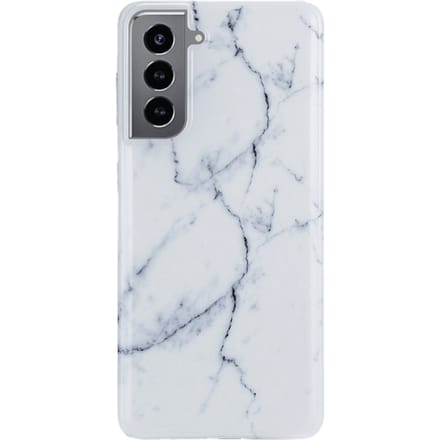 TwoTone Samsung Galaxy S21 Marble Style Luxe Backcover Wit