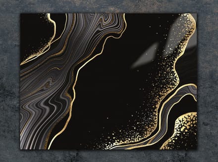 TMK ArtDeko - Snijplank van Gehard Glas - 30x22 cm - Marmerpatroon