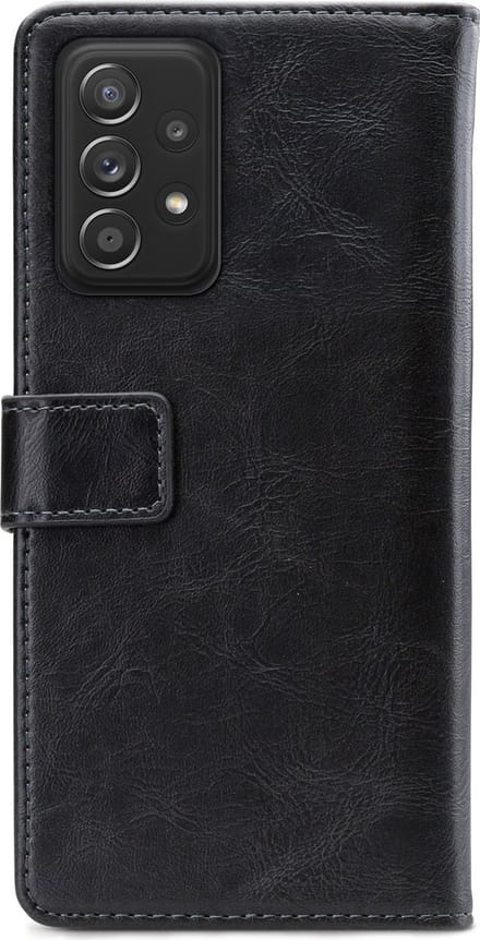 Samsung Galaxy A72 Bookcase hoesje - Mobilize - Effen Zwart - Kunstleer