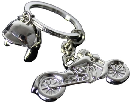 Go Go Gadget - Sleutelhanger - Motor + Helm - Motorliefhebber - Compact - 1 stuk - Zilverkleurig