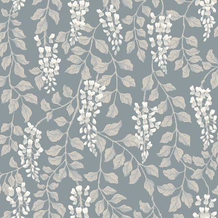 Boråstapeter Vliesbehang 5711 - Orangeri - Hotel Chique Blauw - 53cm x 10.05m