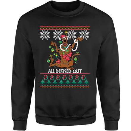 Scooby Doo All Decked Out Sweatshirt - Black - S