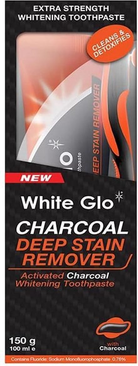 White Glo Charcoal Deep Stain Remover tandpasta 150 gr