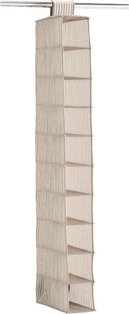 Zeller kast organizer - hangend - 10 vakken - 15 x 30 x 129 cm - beige