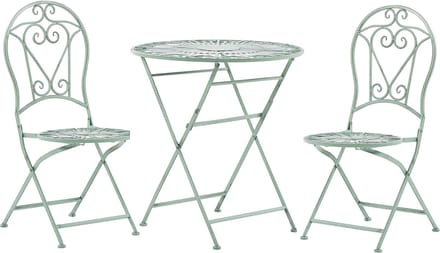 TRENTO - Bistroset voor 2 - Lichtgroen - Metaal