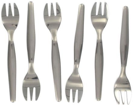 Set van 6 oestervorkjes 12,5 cm Fackelmann