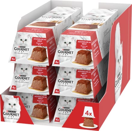 Gourmet Revelations Mousse - Kattenvoer Natvoer - Rund - 24 x 57 g