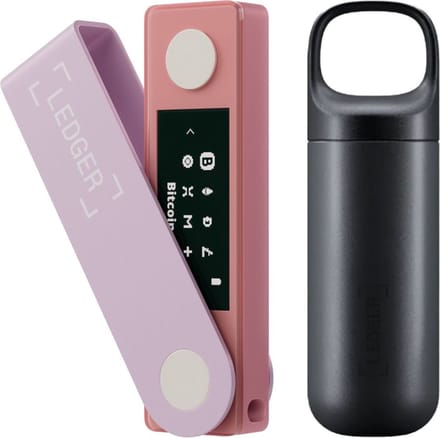 Ledger Nano X Pastel Pink + Pod - Hardware Wallet Bundel - Bluetooth - Originele Ledger Pod