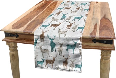 New Bed Hert Oude tekst Dieren Kerstmis Accent Rechthoekige Tafelrunner, 40cm x 300cm