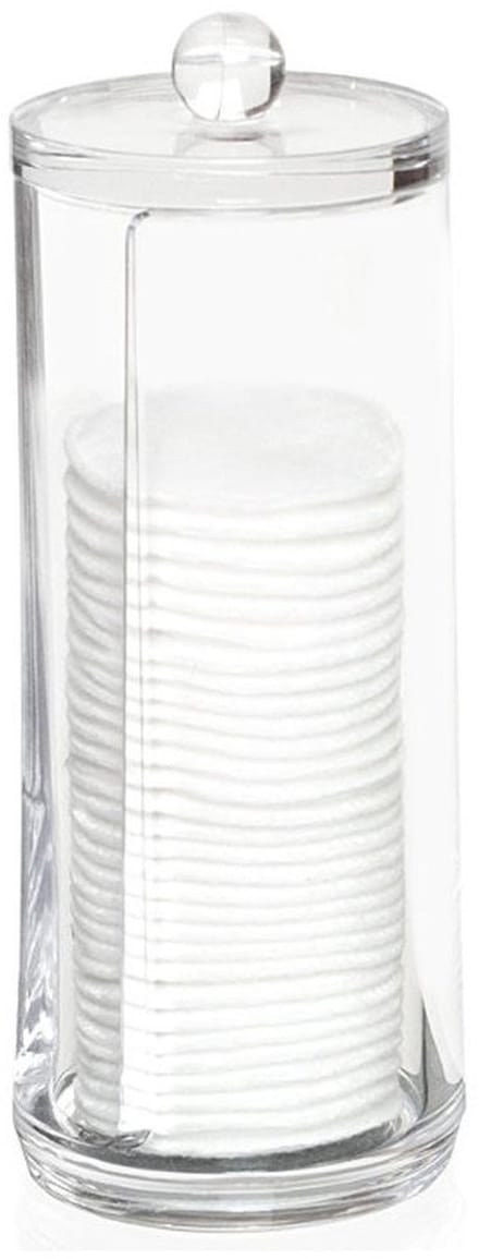 Orion - Cosmetische Wattenschijfjeshouder - Transparant - Praktisch - 7,5x20 cm