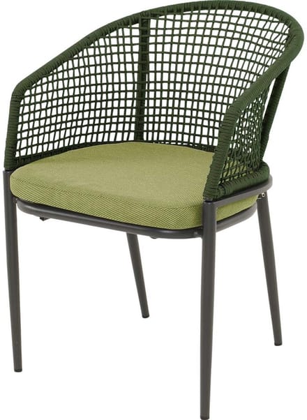Lesli Living - Bistrostoel Kioto - Groen - 56x62x77cm - Set van 2