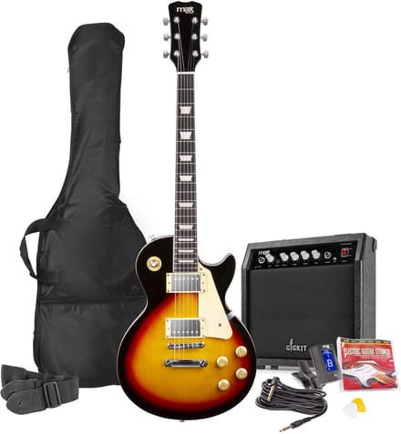 Max Gigkit SC Elektrische gitaar 4/4 - complete set met 40 Watt versterker en accessoires - Sunburst