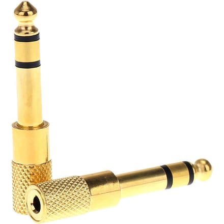 2X adaptateur Jack Audio convertisseur prise stéréo pour guitares électriques Microphone beige