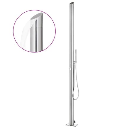 vidaXL - Buitendouche - 220 - cm - roestvrij - staal
