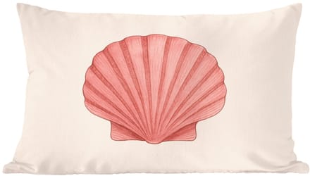 Sierkussens - Kussentjes Woonkamer - 50x30 cm - Schelp - Roze - Ribbels
