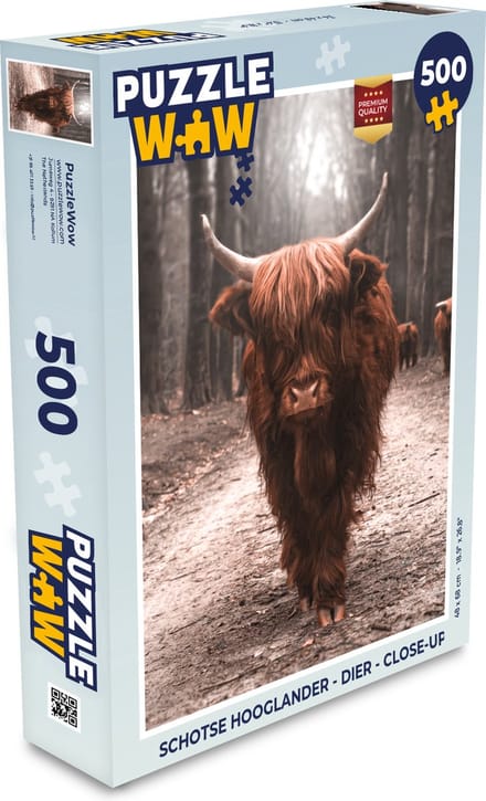 Puzzel Schotse hooglander - Dier - Close-up - Legpuzzel - Puzzel 500 stukjes