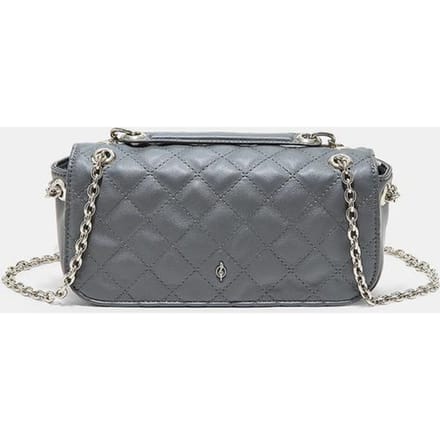 Stradivarius Schoudertas met ketting en logo  Donkergrijs OS