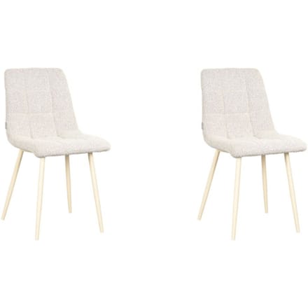 LABEL51 - Eetkamerstoel Nino - Beige - 45x54x89cm - Set van 4