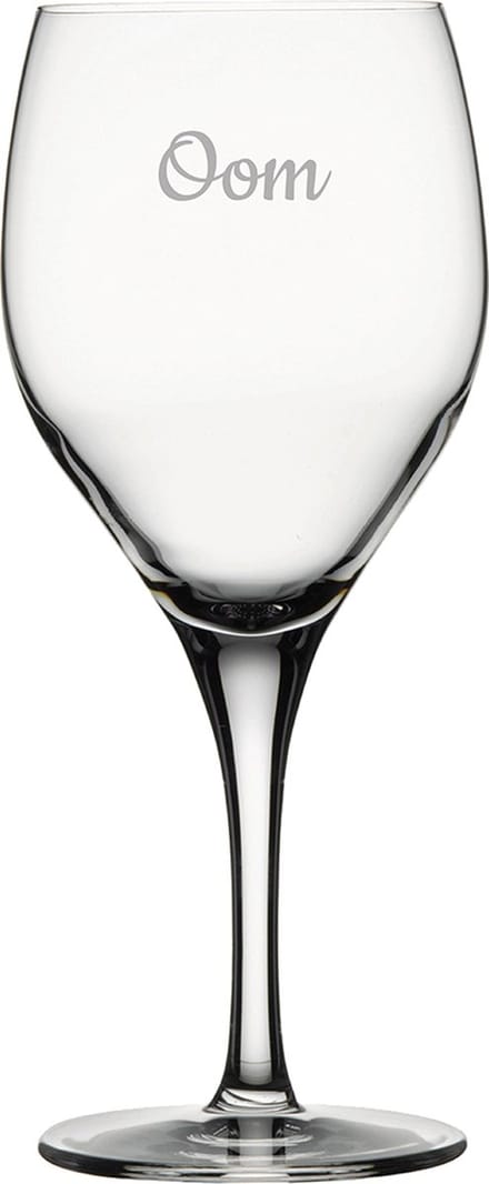 Gegraveerde Rode wijnglas 42,5cl Oom