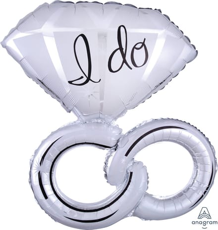 Folieballon ‘I Do’ Zilver - 69 x 76 Centimeter