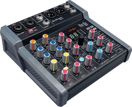 Citronic CMA-6 mixer met DSP, USB Play/Record/PC en Bluetooth 2 mono + 2 stereo
