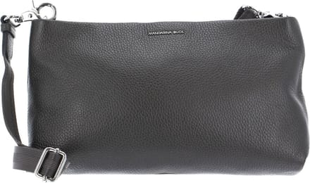 MANDARINA DUCK Leren Schoudertas Mellow Lux Shoulder Graphite Grijs
