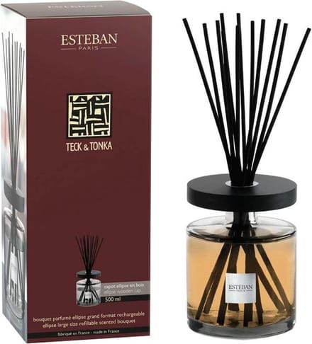 Esteban Classic Teck & Tonka Geurstokjes Ellipse XL 500 ml