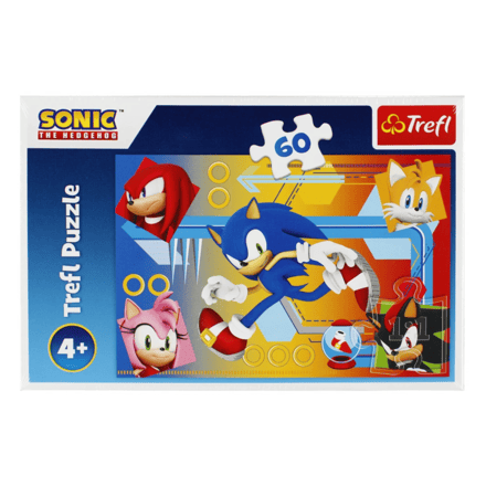 Trefl puzzel - Sonic The Hedgehog - 60 stukjes - kleurrijke legpuzzel.