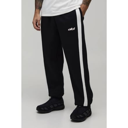 Baggy Fit Joggingbroek Met Panelen En Bungee Zoom | Black | Size Large