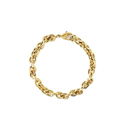 Goud Vergulde Ronde Chunky Schakel Armband