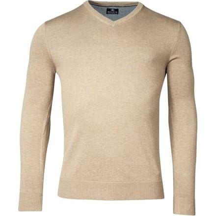 Baileys Trui V-Neck Pullover Single Knit Beige / male