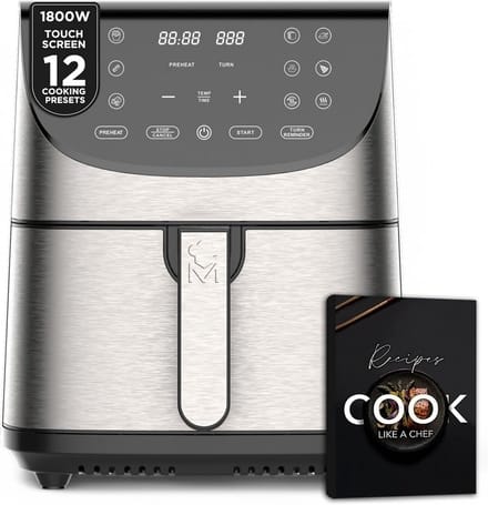 Heteluchtfriteuse 7 Liter XXL met 1700W Vermogen en LED Touchscreen