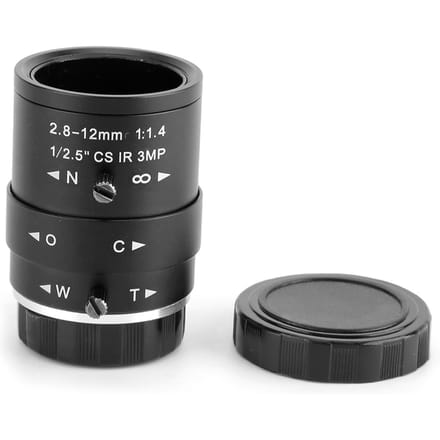 1080P HD Handmatige Apertuur Zoom 2.8-12mm Brandpuntsafstand Lens voor Beveiligings CCTV Camera black