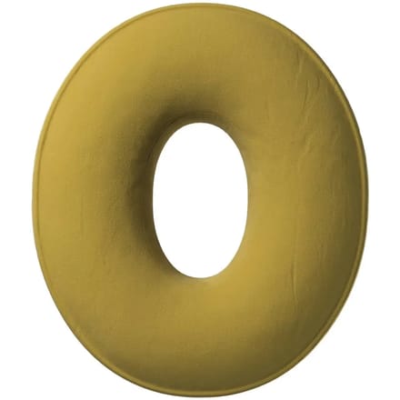 Kussen letter o Yellow Tipi Posh Velvet