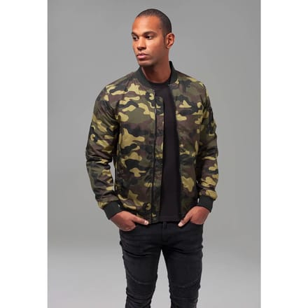 Urban Classics Light Camo Bomber Jacket Woodcamo Taglia: L | Bomber Outlet | Unisex