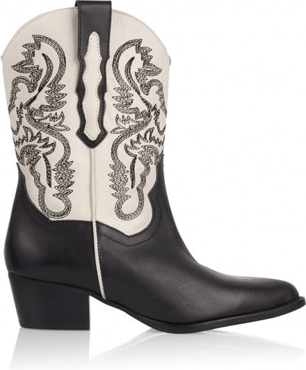 DWRS Brady Wit Zwart Dames Boot - Maat 38