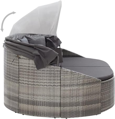 Luxe Ligbed – Grijs – 230x145x141 cm – Industrohome