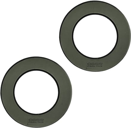 Steekschuim kransring zwart Ø30cm 2 st