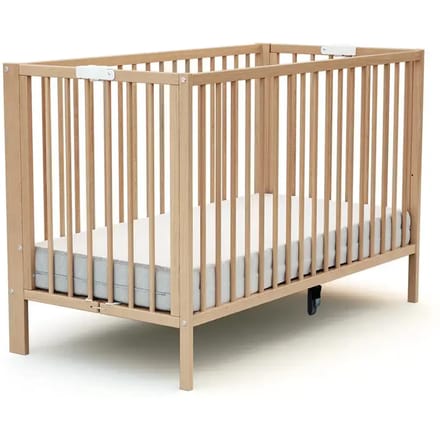 AT4 - Opvouwbaar kinderbed FOLDO in hout Beuken Gelakt 60 x 120 cm